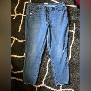 Womans Plus AVA & VIV Mid Rise Button Fly jeans Sz 22